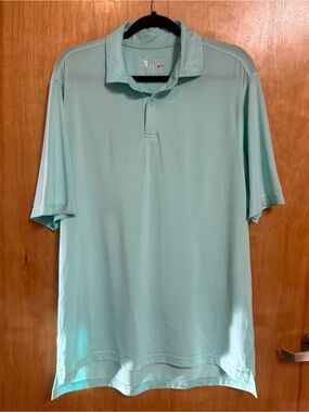 FG Tech Men’s Performance Polo Golf Shirt - Mint Green Medium